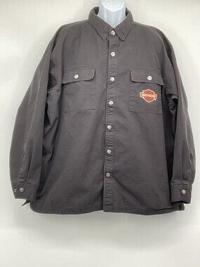 Harley-Davidson Men's 3XL Bar & Shield Long Sleeve Mechanic Shirt Jacket Black